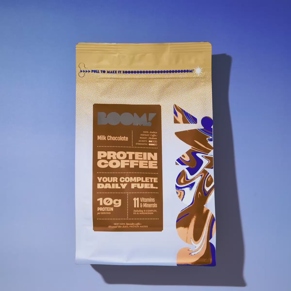 boom protein coffee chocolate video